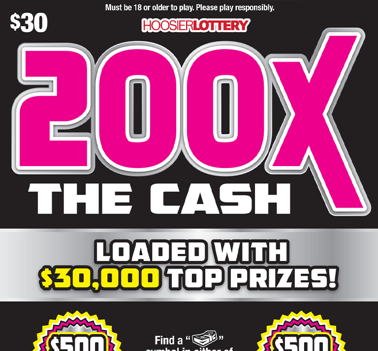 200X THE CASH ticket